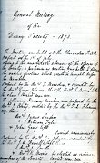 Minutes of 1873 meeting of Society